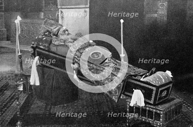 'Lying in State, the Late Armenian Patriarch'.Artist: The American Colony