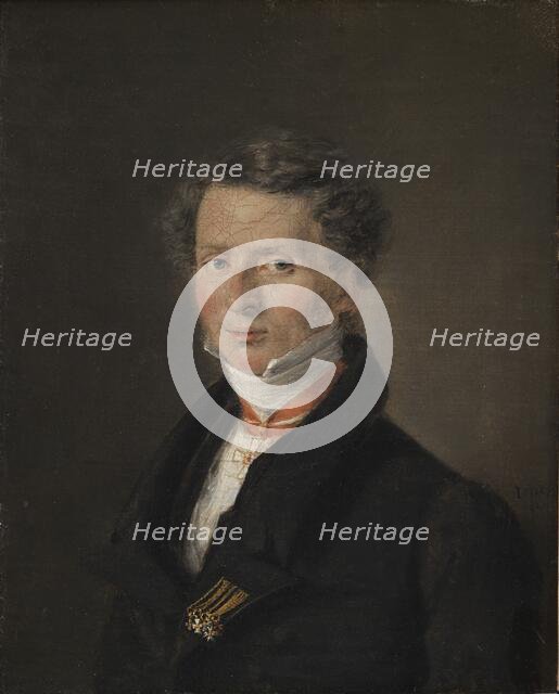 Mathias Friis von Irgens-Bergh, Danish Chargé d'Affaires in Dresden, 1824. Creator: Christian Albrecht Jensen.