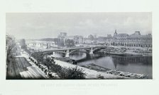 Pont des Saint-Peres and Tuileries. View taken from the Malaquais quay, 1865. Creator: Frederic Martens.
