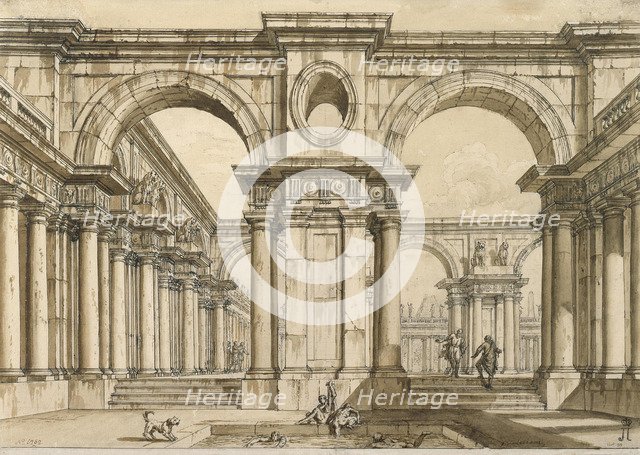 Set design for the Opera La clemenza di Tito (The Clemency of Titus) by Wolfgang Amadeus Mozart, 18t
