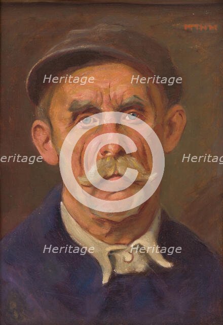 Portrait of a Worker, around 1925. Creator: Milan Thomka Mitrovsky.