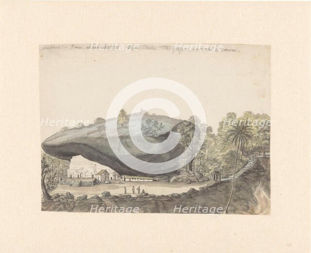 Islamic rock sanctuary of Kuragala in Ceylon, 1785. Creator: Jan Brandes.