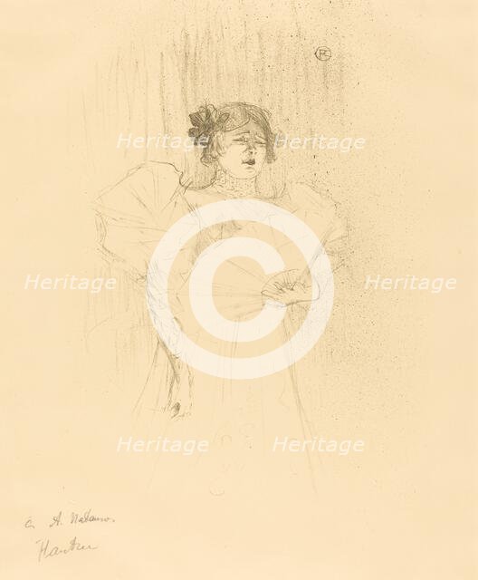 Luce Myres Full Face (Luce Myrès, de face), 1895. Creator: Henri de Toulouse-Lautrec.