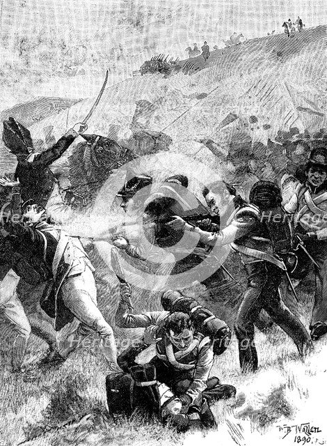 Recovery of the British Fuseliers at the Battle of Albuera, 16 May 1811. Artist: Unknown