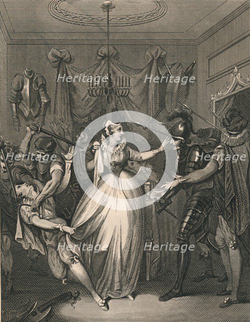 The Death of Rizzio, 1566, (1794-1812). Artist: P Rothwell