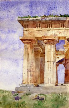Temple of Neptune, Paestum, 1898. Creator: Cass Gilbert.