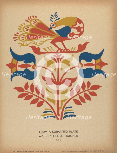 Plate 4: From Portfolio "Folk Art of Rural Pennsylvania", c. 1939. Creator: Unknown.