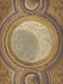 Design for Domed Ceiling for Mme Païva's Chateau at Neudeck, ca. 1877-84. Creators: Jules-Edmond-Charles Lachaise, Eugène-Pierre Gourdet.