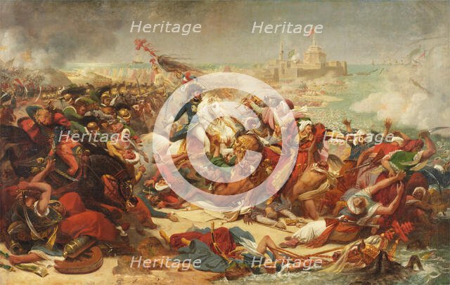 Murat Defeating the Turkish Army at Aboukir, (c1805).  Creator: Antoine-Jean Gros.