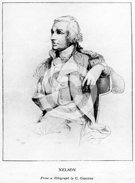 Horatio Nelson, 1st Viscount Nelson, English naval commander, 19th century. Artist: C Grignon