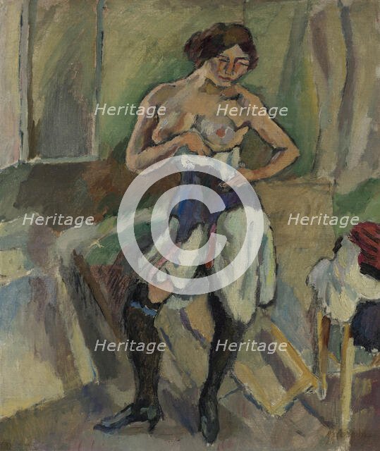 Woman in a corset, 1909. Creator: Pascin, Jules (1885-1930).