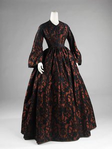 Evening dress, American, 1860-62. Creator: Unknown.
