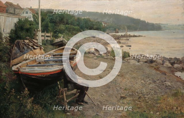 View from Asgardstrand, probably 1887. Creator: Hans Heyerdahl.