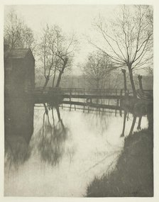 Footbridge Near Chingford, 1880s. Creator: Peter Henry Emerson.