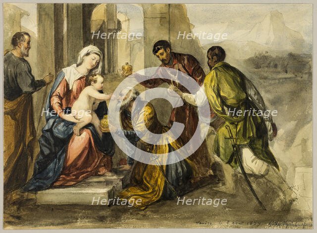 Adoration of the Magi, 1827. Creator: Unknown.