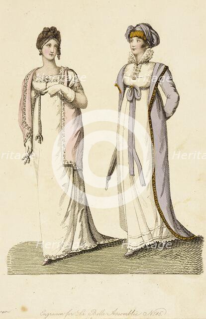 Fashion Plate (La Belle Assemblée), 1807. Creator: John Bell.