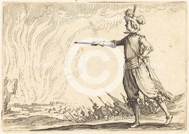 Military Commander on Foot, c. 1622. Creator: Jacques Callot.