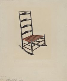 Shaker Rocking Chair, c. 1936. Creator: Alfred H. Smith.