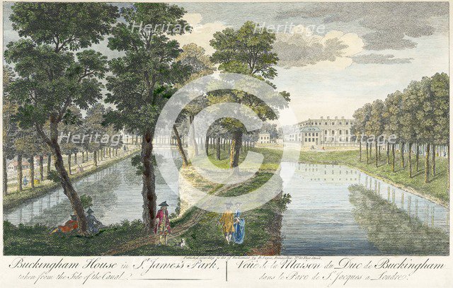 'Buckingham Palace in St James Park', London, 1750. Artist: Unknown.