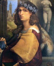 'Portrait of a Man, (Self-portrait)', 1512. Artist: Domenico Capriolo