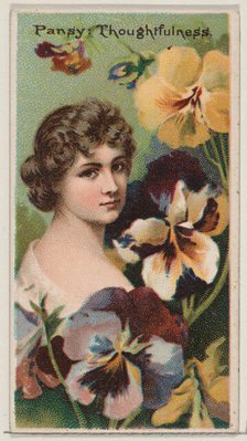 Pansy: Thoughtfulness, from the series Floral Beauties and Language of Flowers (N75) for D..., 1892. Creator: Donaldson Brothers.