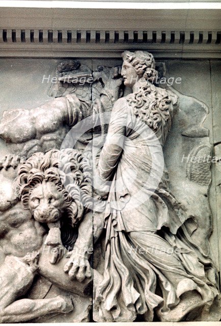 Detail from the Great Frieze of the Pergamon Altar, 180-159 BC. Artist: Unknown
