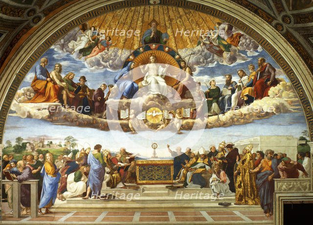 Disputation of the Holy Sacrament (La disputa del sacramento) , 1509-1510. Creator: Raphael (Raffaello Sanzio da Urbino) (1483-1520).