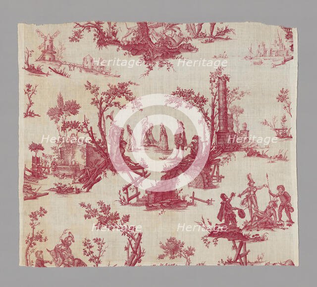 Don Quichotte (Don Quixote) (Furnishing Fabric), France, c. 1785. Creator: Unknown.