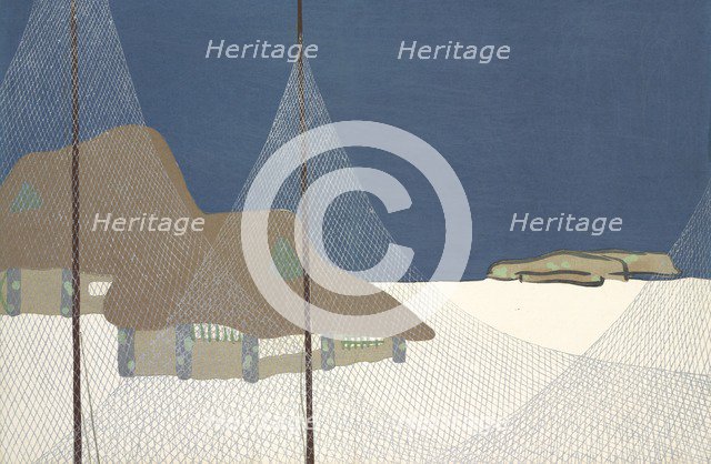 Gyoson, from Momoyo-gusa (The World of Things) Vol I, pub.1909 (colour block woodcut)