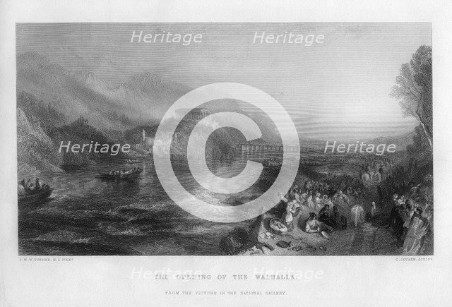 'The Opening of the Walhalla', 19th century.Artist: C Cousen