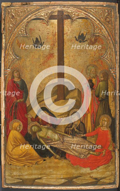 The Lamentation over the Dead Christ, 1370-88. Creator: Workshop of Niccolò di Buonaccorso (Italian (Sienese), active by 1372, died 1388).