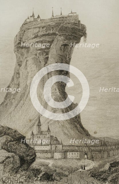 Semiramis Castle, Van, Armenia, 1838. Creator: Alfred Lepetit.