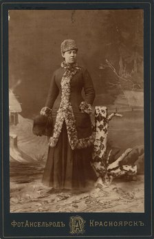 Photo portrait of Antonina Lazarevna Sisina, 1890. Creator: Akselrod.