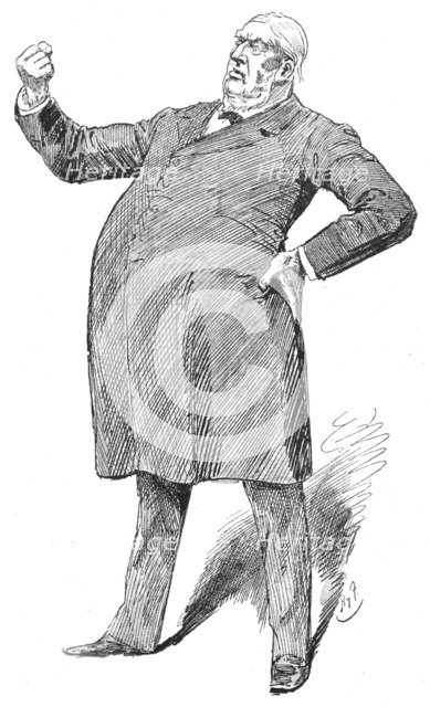 Sir William Harcourt in a fulminating moment, 1890s (1906). Artist: Unknown.
