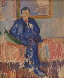 Portrait of the Painter Karl Schou, 1909-1913. Creator: Karl Isakson.