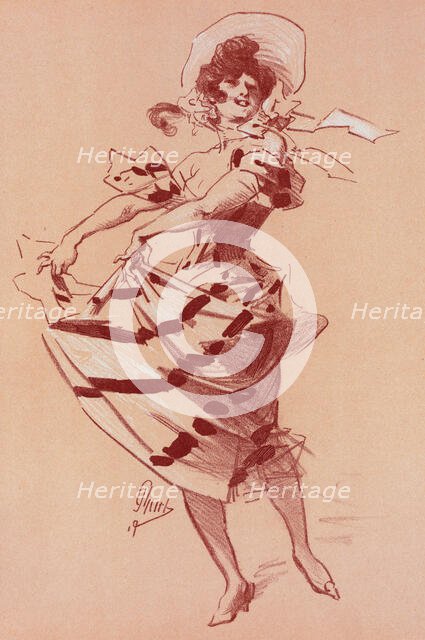 Dessin original pour les "Maîtres de l'Affiche"., c1900. Creator: Jules Cheret.