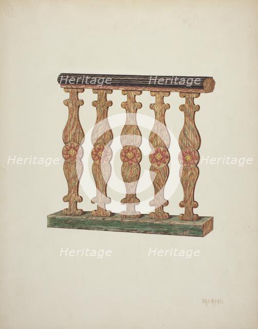 Choir Rail, 1939. Creator: William Kieckhofel.