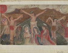 Station of the Cross No. 12: "Jesus Dies Upon the Cross", c. 1936. Creator: Geoffrey Holt.