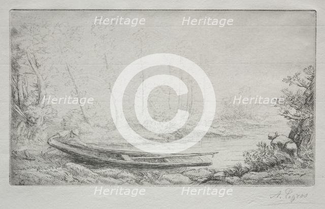 Le Départ pour le pêche, dans les brumes. Creator: Alphonse Legros (French, 1837-1911).