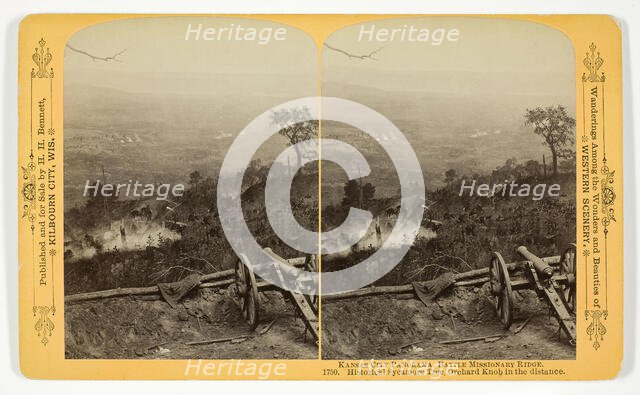 Historical Sycamore Tree, Orchard Knob in the distance, 1889. Creator: Henry Hamilton Bennett.