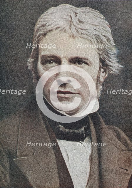 Michael Faraday, British physicist and chemist, mid 19th century. Artist: Unknown