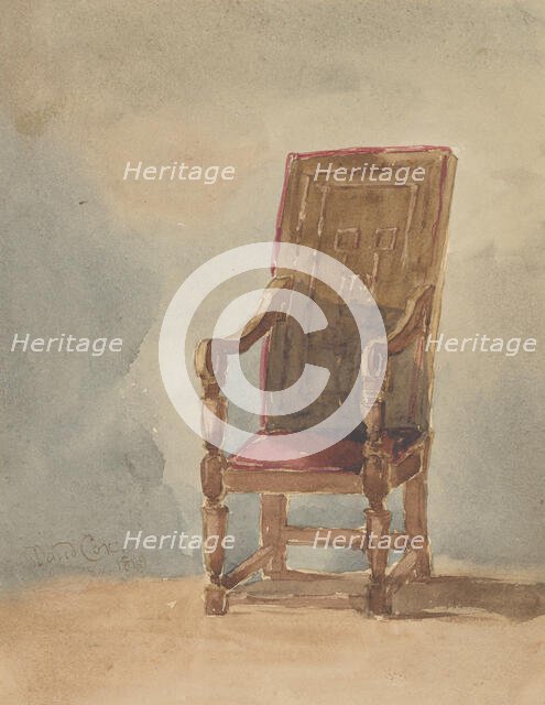 Study of an Antique Armchair, 1849. Creator: David Cox the elder.