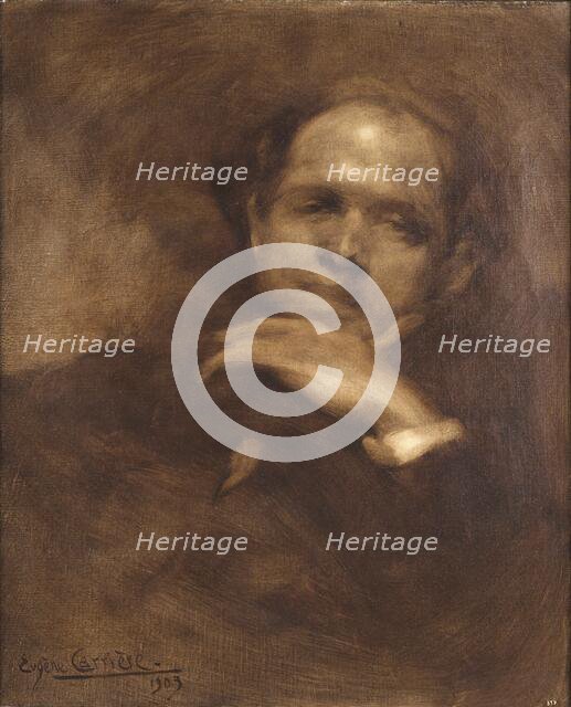 Portrait of the cellist and composer Pablo Casals (1876-1973), 1903. Creator: Carrière, Eugène (1849-1906).