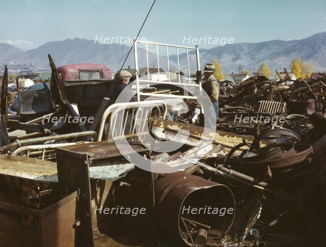 Scrap and salvage depot, Butte, Montana, 1942. Creator: Russell Lee.