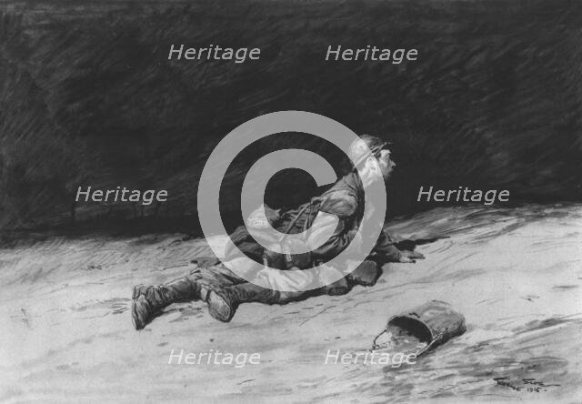 'Un des Humbles Heros de Verdun: le "ravitailleurs"', 1916. Creator: Georges Bertin Scott.