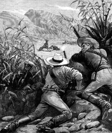The War in the Transvaal: how the Boers become good marksmen, 1881. Creator: Unknown.