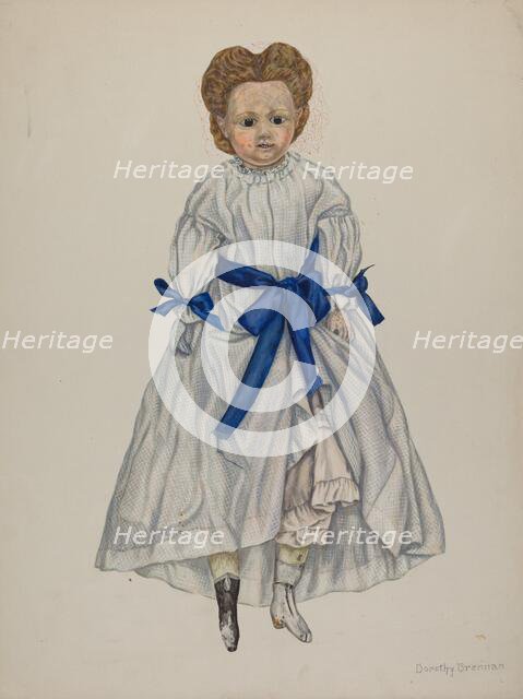 Wax Headed Doll, c. 1937. Creator: Dorothy Brennan.