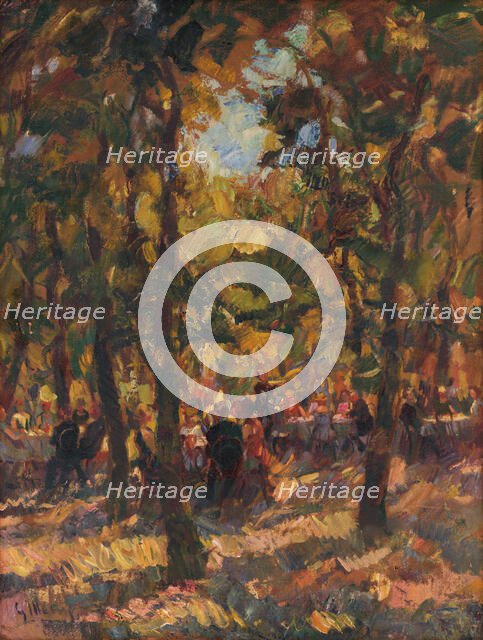 Under the Trees, 1928. Creator: Gustav Mally.