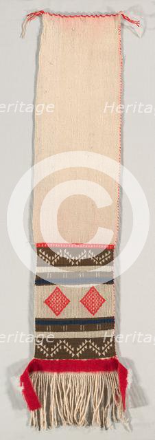 "Hopi Brocade" Style Dance Sash, c. 1874-1885. Creator: Unknown.