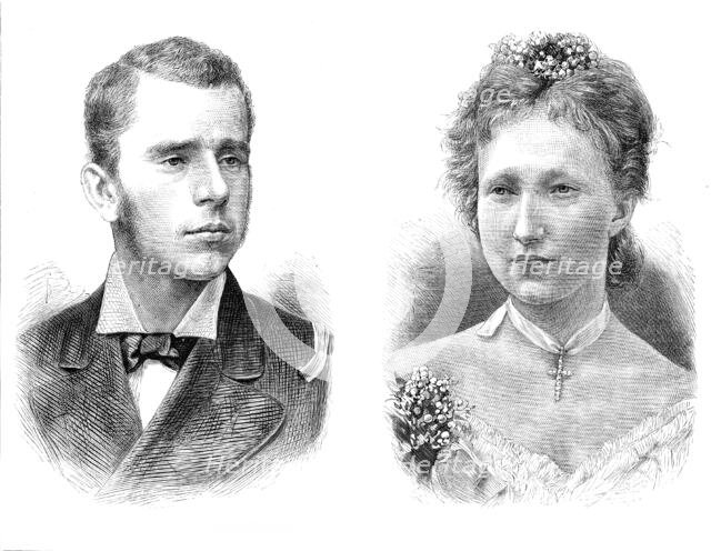 Archduke Rudolph, Crown Prince of Austria, and Princess Stéphanie of Belgium, 1881. Creator: Unknown.